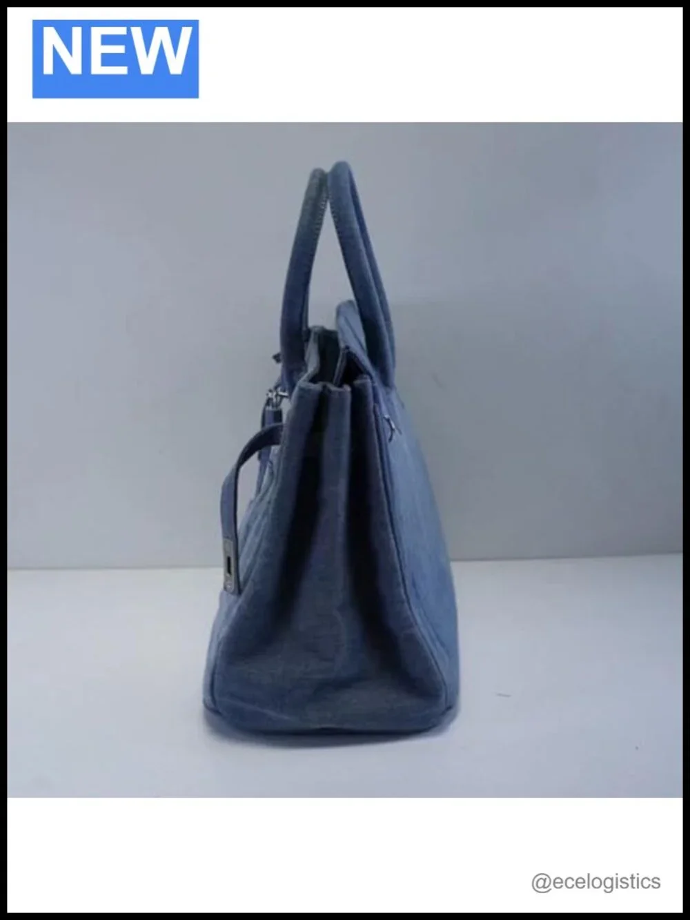 Women's Denim Tote Satchel Large Capacity Washed Denim Shoulder Bag for Travel